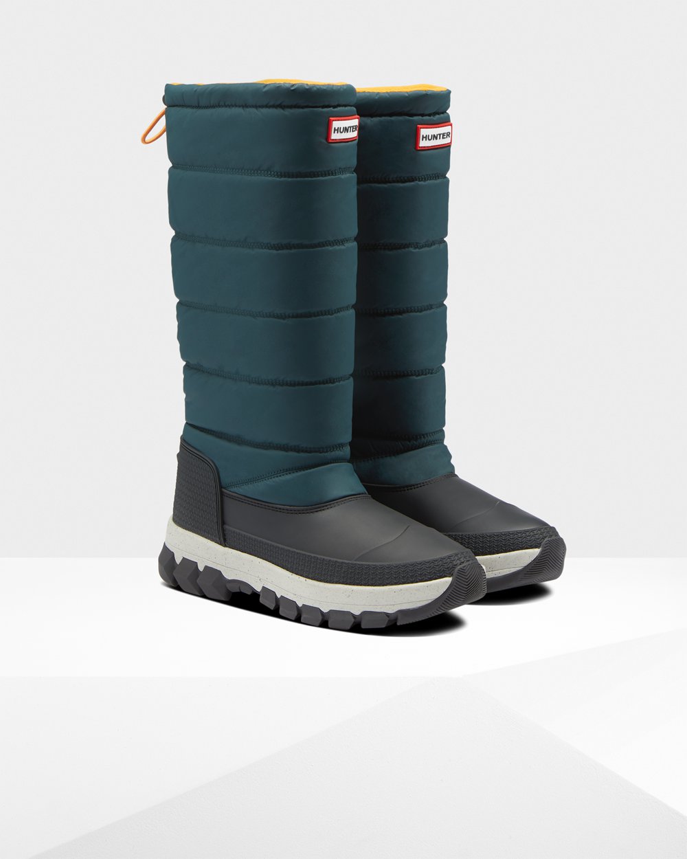 Hunter Mujer Original Insulated Tall - Botas de Nieve Verde/Gris - 731-LFODWV